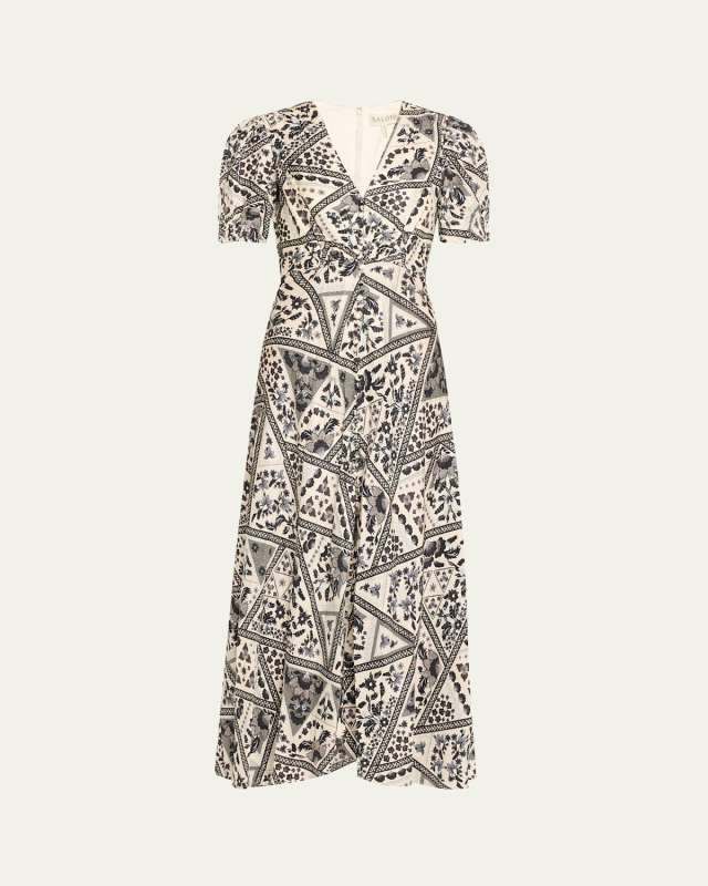 Lea Printed Long Dress